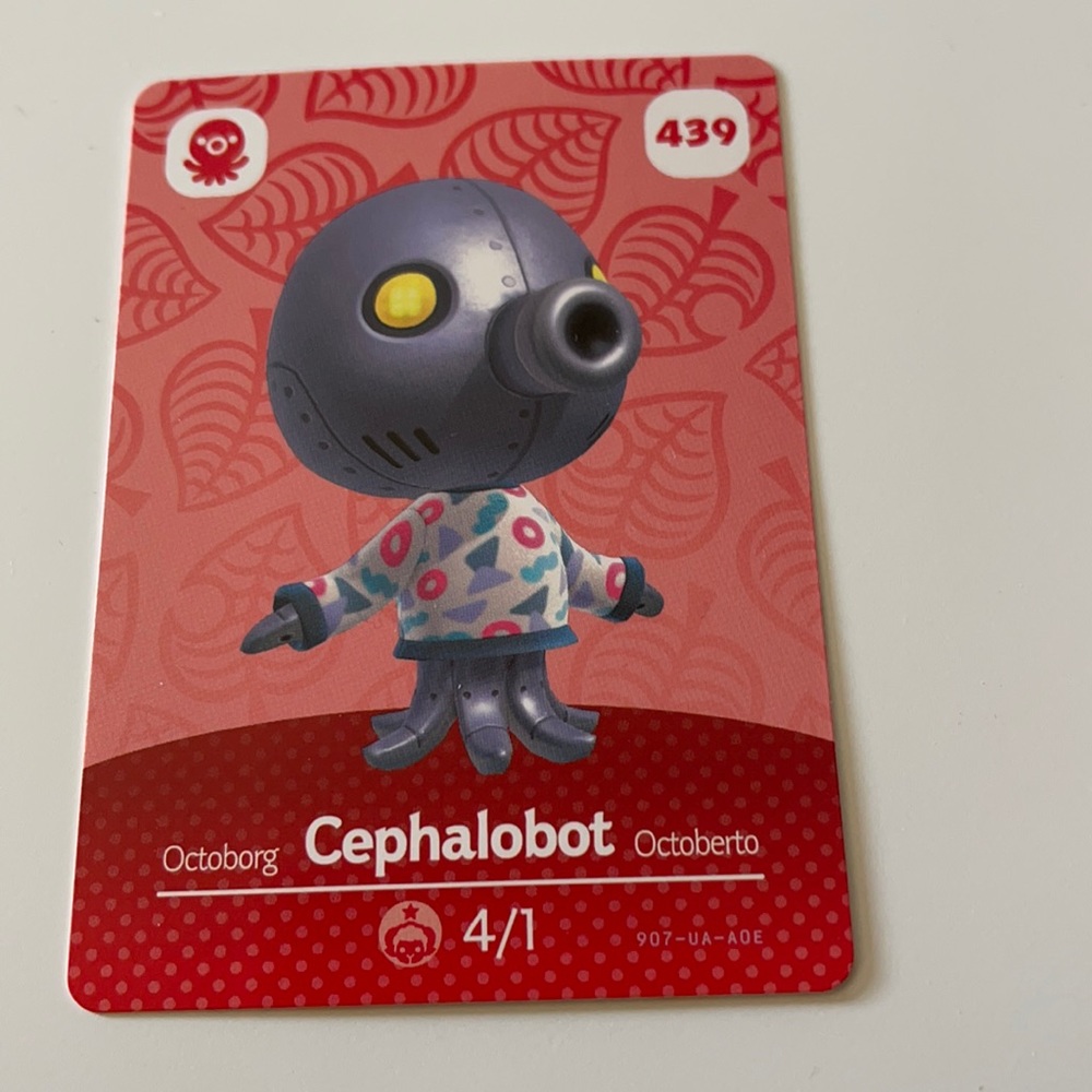 Animal Crossing Amiibo card #439 Cephalobot